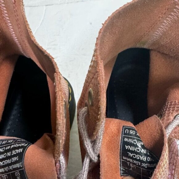 Dr Martens Pascal Iridescent Leather Mermaid Metallic Combat Hiking 7 Boots 1460 - Picture 14 of 16